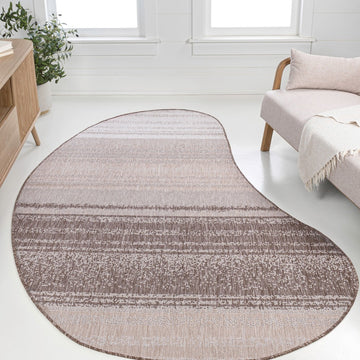 Evan Modern Rustic Organic Curve Indoor/Outdoor Area Rug
